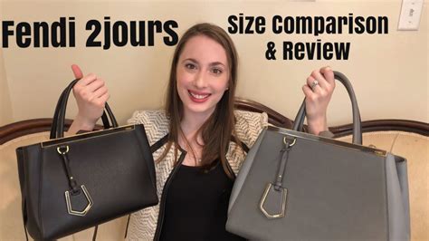 fendi 2jours small vs medium|Fendi 2jours Medium vs Petite (small) Luxury Tote Bags Review .